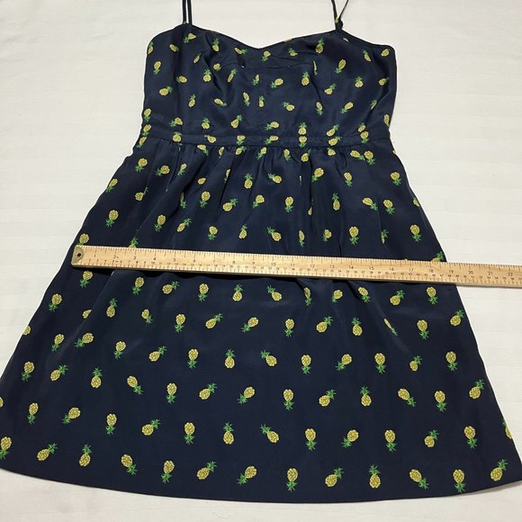 J Crew Summer Pineapple Dress with Pockets Sz 8 - Picture 4 of 9
